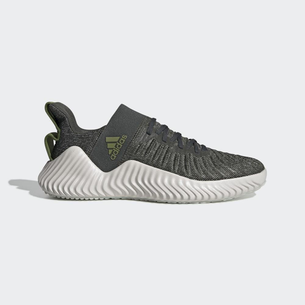 Adidas Men's Alphabounce Trainers Olive/Blue Ireland DB3364